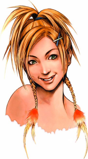 Rikku's portrait.  Note the Al Bhed eyes.
